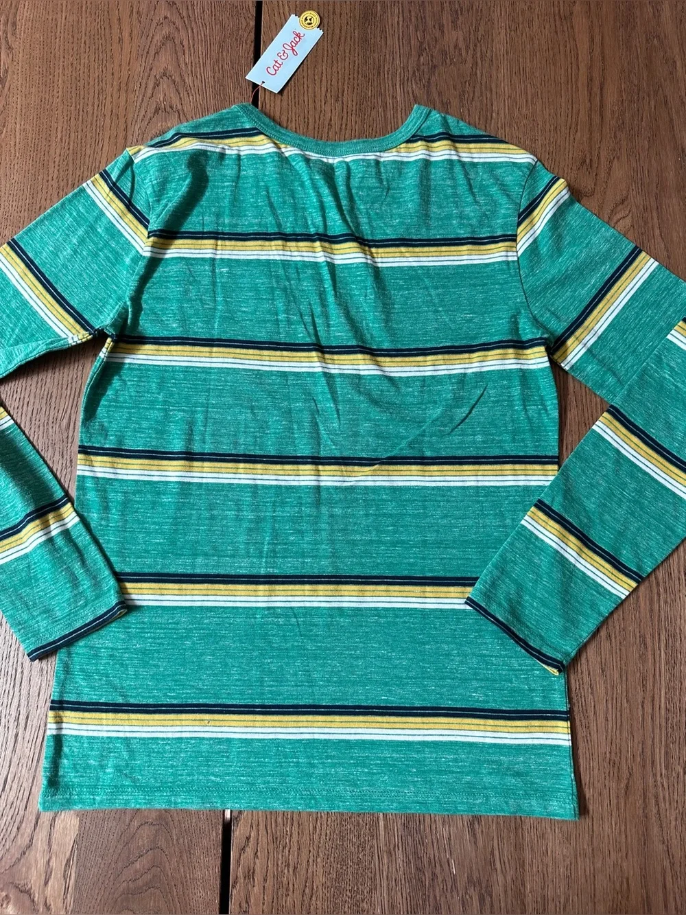 🔥3 FOR $25🔥 Cat & Jack BUNDLE OF 3 Striped Tees Long Sleeve Size X-LARGE (16)